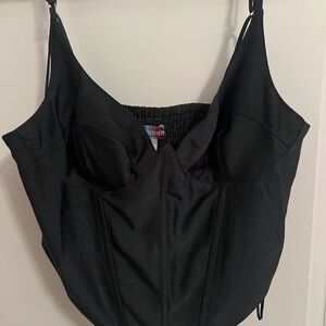 Urban Outfitters Black Smocked Top